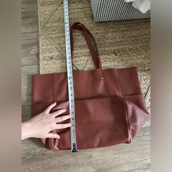 Genuine Leather Brown Tote - Picture 11 of 15